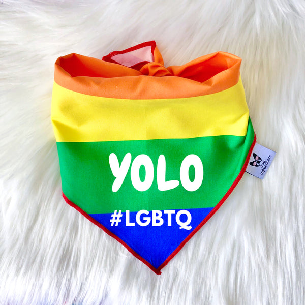 LGBTQ Pride Dog Bandana - YOLO #LGBTQ - You Only Live Once