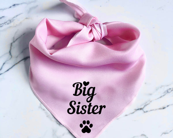 Dog Bandana - "Big Sister" - Pregnancy Announcement - Baby Shower gift