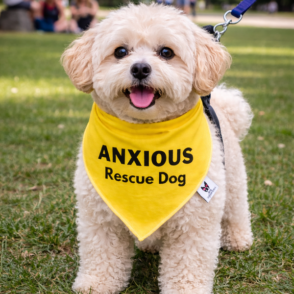 Warning Dog Bandana, Anxious Rescue Dog