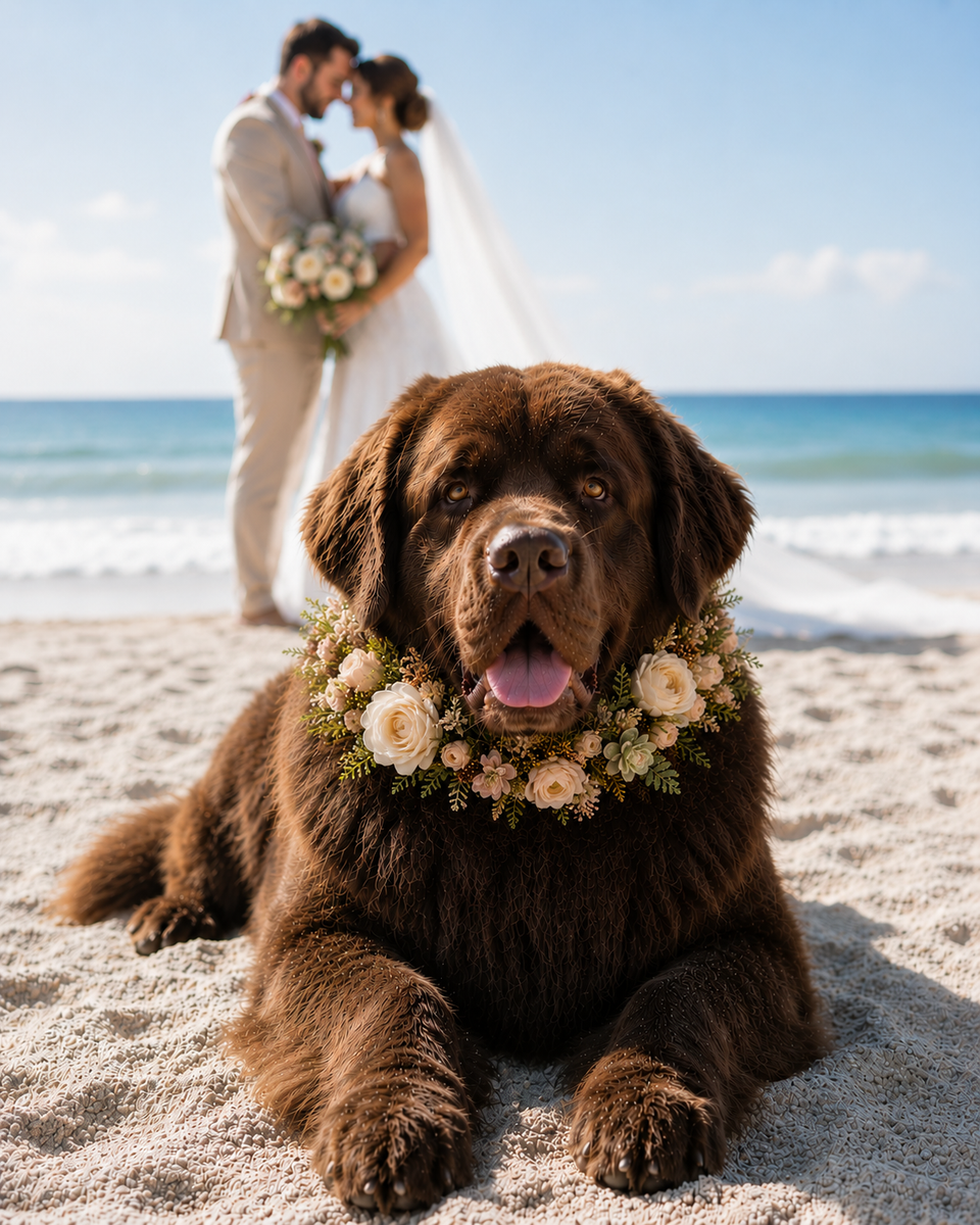 Wedding Dog Flower Collar, Photoshoot, 45-50cm, for Medium and Large Dogs