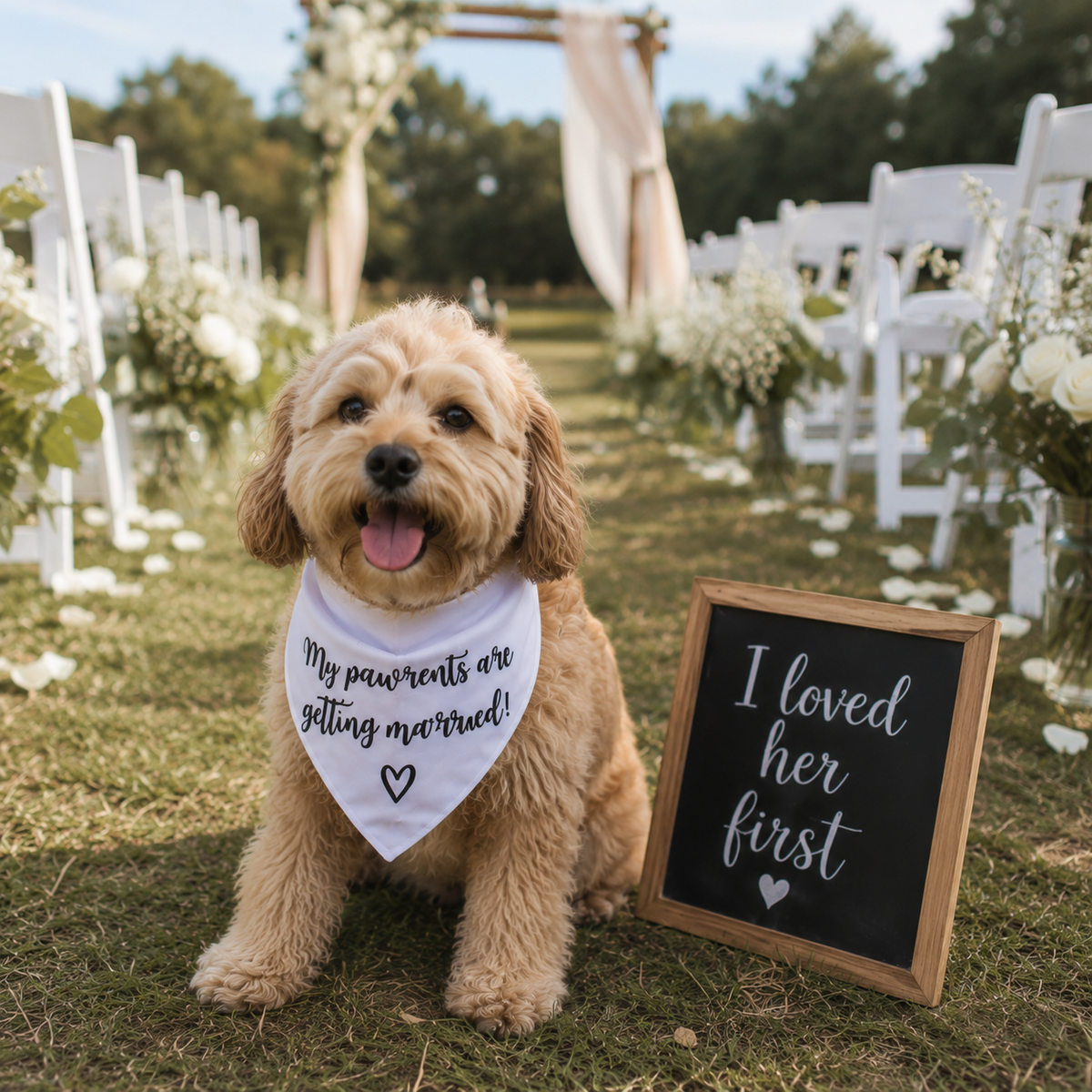 My Pawrents Are Getting Married Dog Bandana