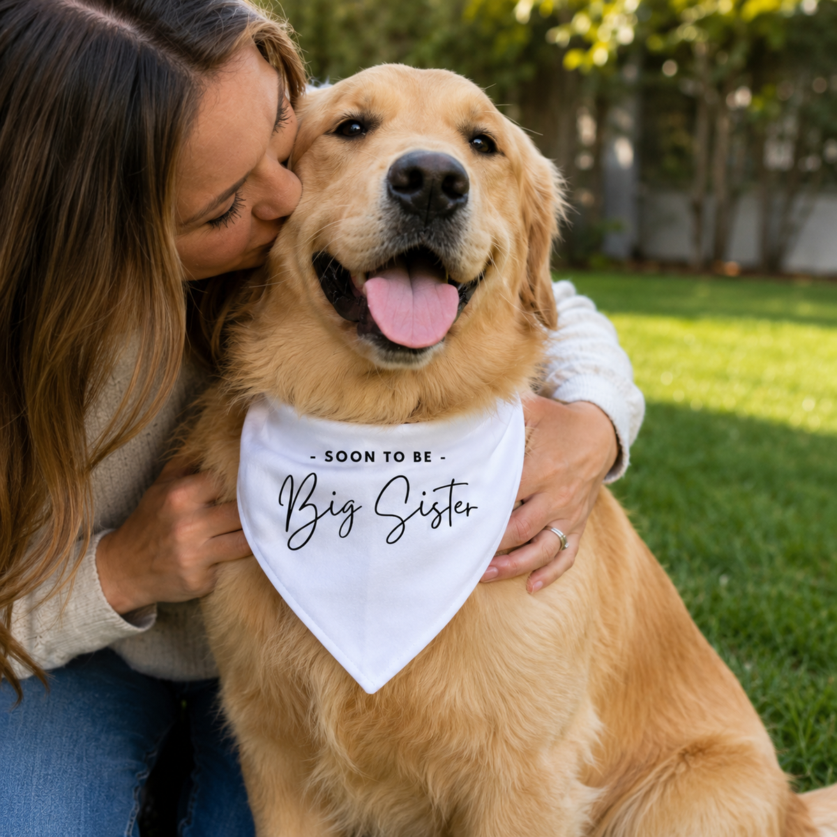 Soon To Be Big Sister Dog Bandana – Family Baby Reveal