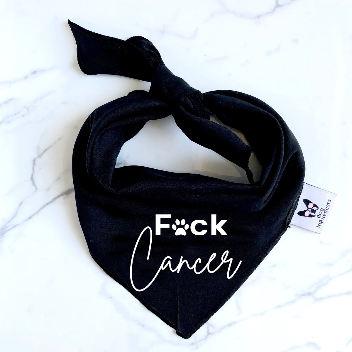 Cancer Dog Bandana - F*CK CANCER - Cancer Support Dog Bandana