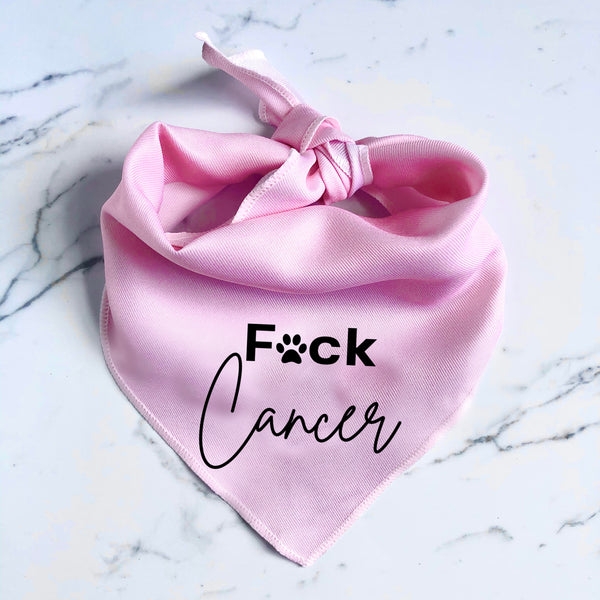 Cancer Dog Bandana - F*CK CANCER - Cancer Support Dog Bandana