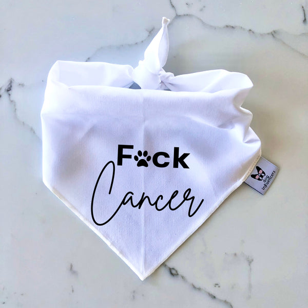 Cancer Dog Bandana - F*CK CANCER - Cancer Support Dog Bandana