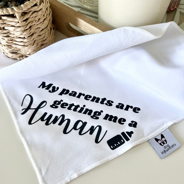 Pregnancy Announcement Dog Bandana - My Parents are Getting me a Human