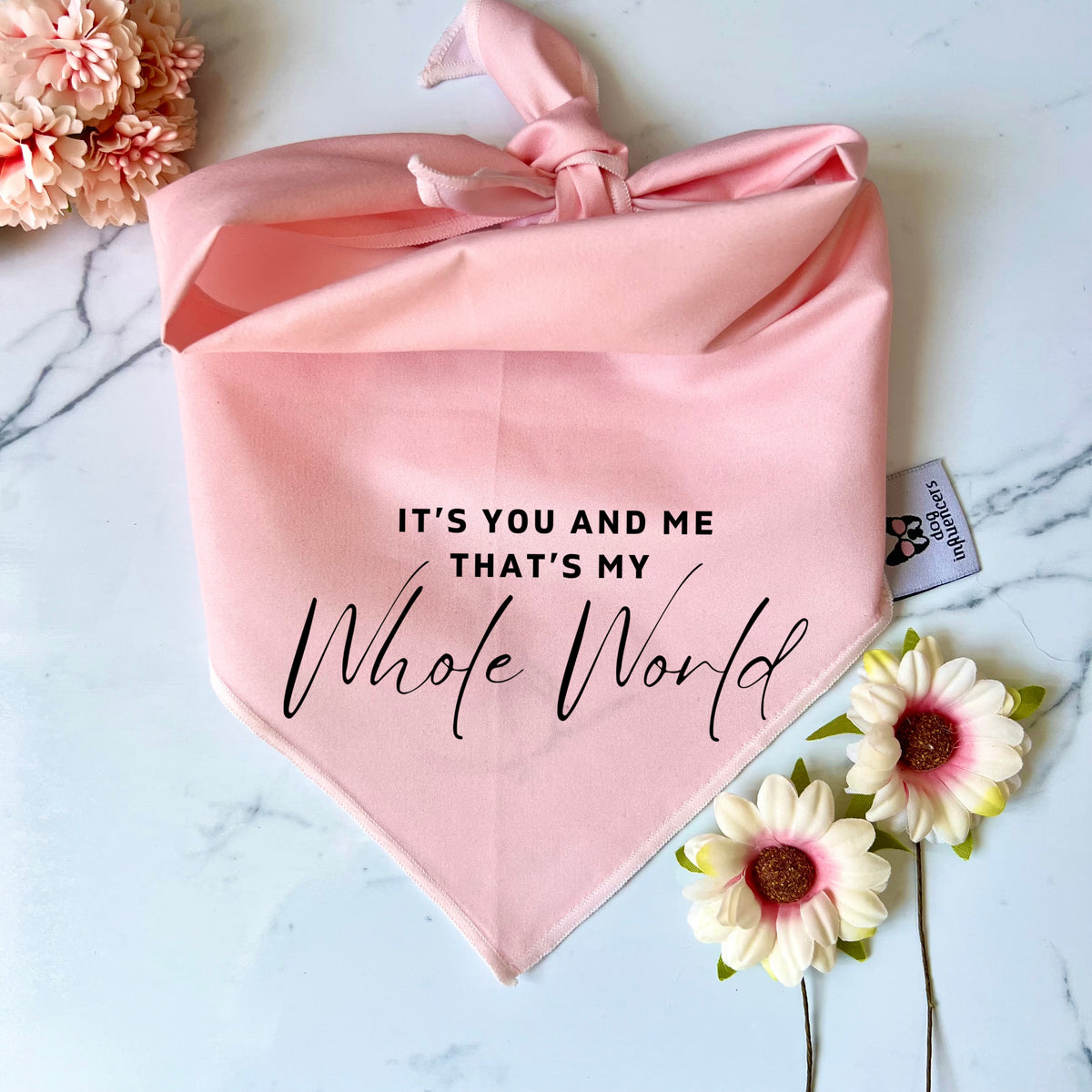Taylor Swift Dog Bandana - "It's you and me that's my whole world" - Inspired by the song "Miss Americana & the Heartbreak Prince"