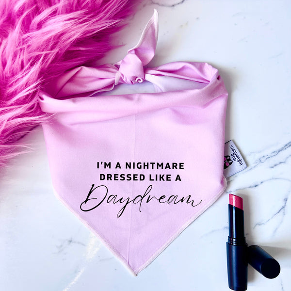 Taylor Swift Dog Bandana - "I'm a nightmare dressed like a daydream" - Inspired by the song Blank Space - Gift for a Dog mum Tay tay Fan