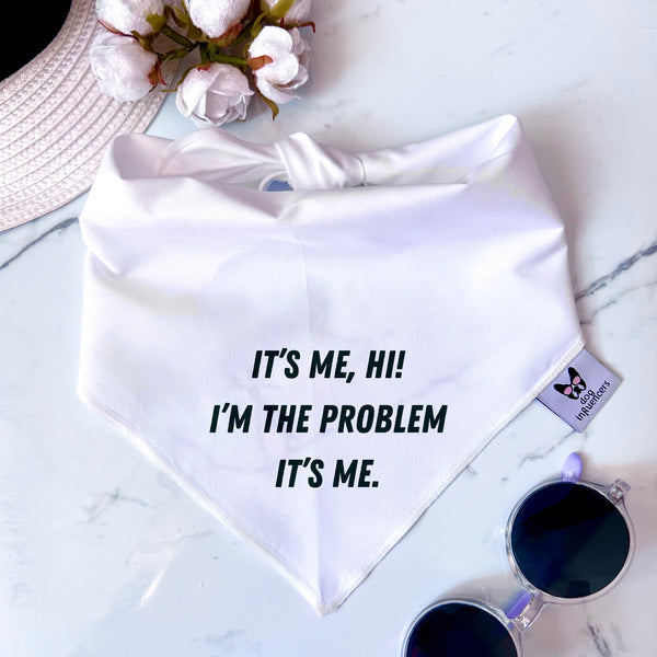 Taylor Swift Dog Bandana - "It's me the problem, it's me" - Inpired by the song Anti-Hero
