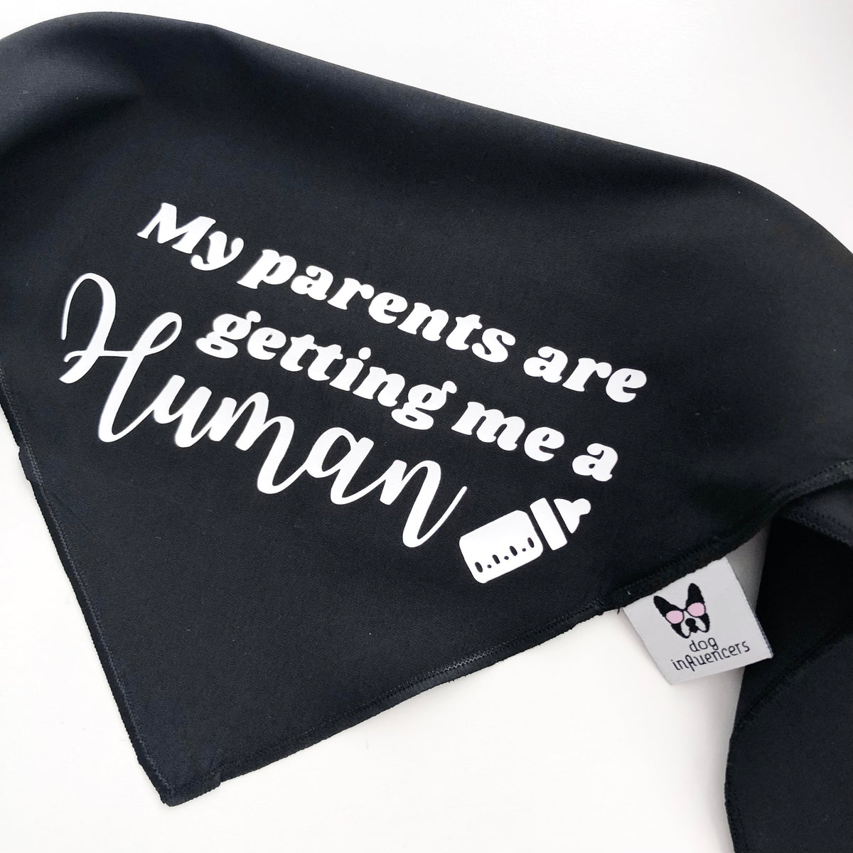 Pregnancy Announcement Dog Bandana - Customisable Due Date - My Parents are Getting me a Human