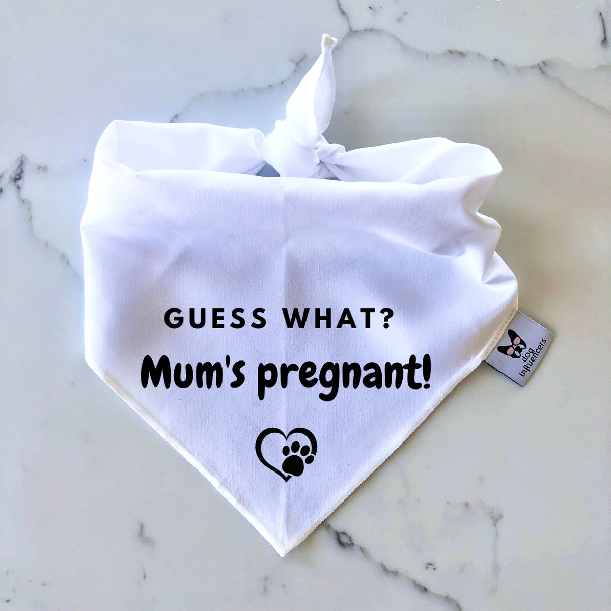 “Guess What? Mum’s Pregnant!” Dog Bandana