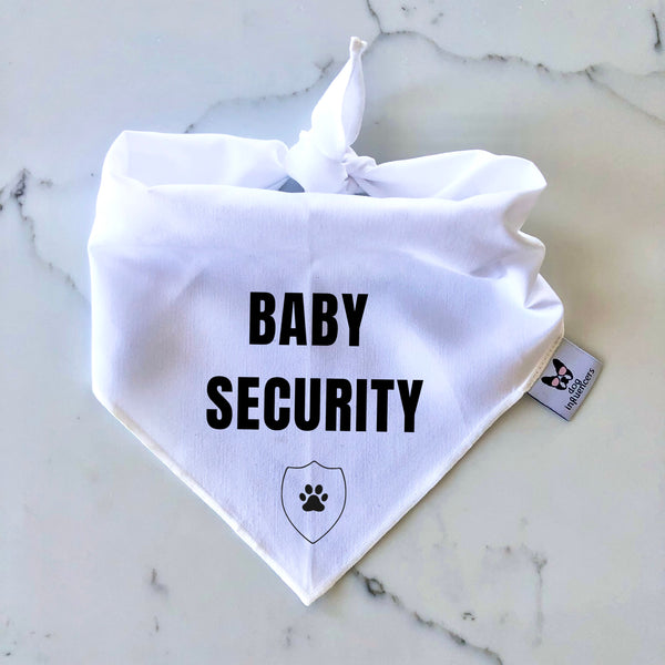 Dog Bandana - "Baby Security" - Pregnancy Announcement - Baby Shower gift