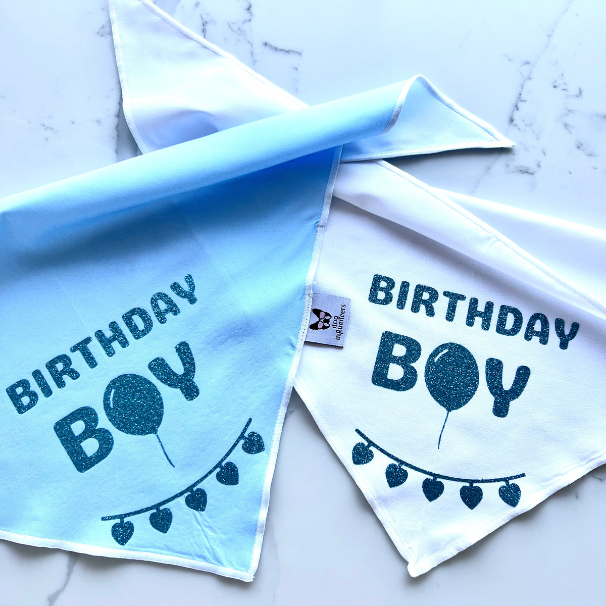 Birthday Dog Bandana, "Birthday Boy", Birthday Party Male Dog Bandana, Blue