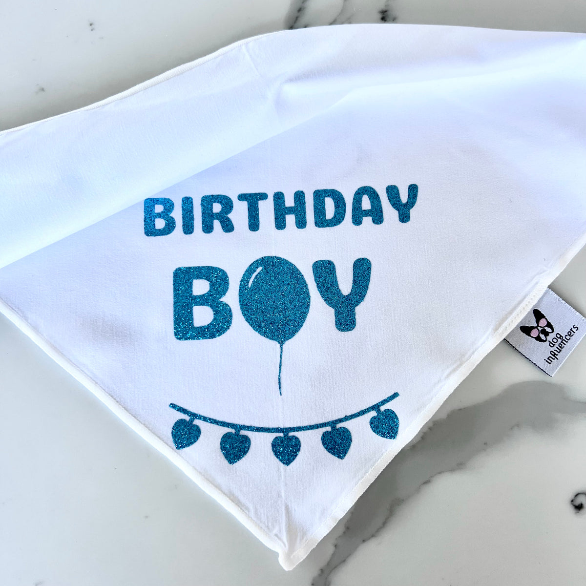 Birthday Dog Bandana, "Birthday Boy", Birthday Party Male Dog Bandana, Blue