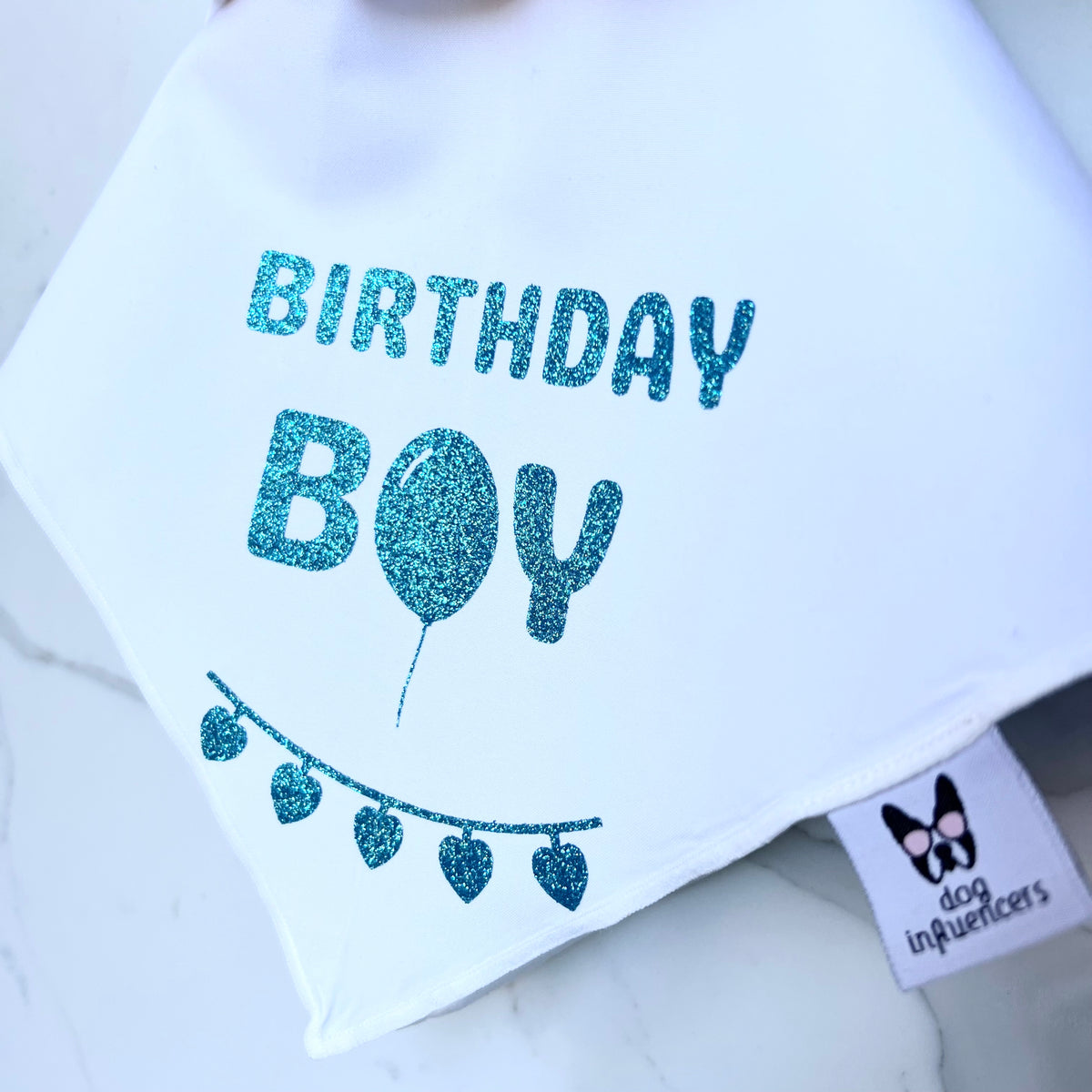 Birthday Dog Bandana, "Birthday Boy", Birthday Party Male Dog Bandana, Blue