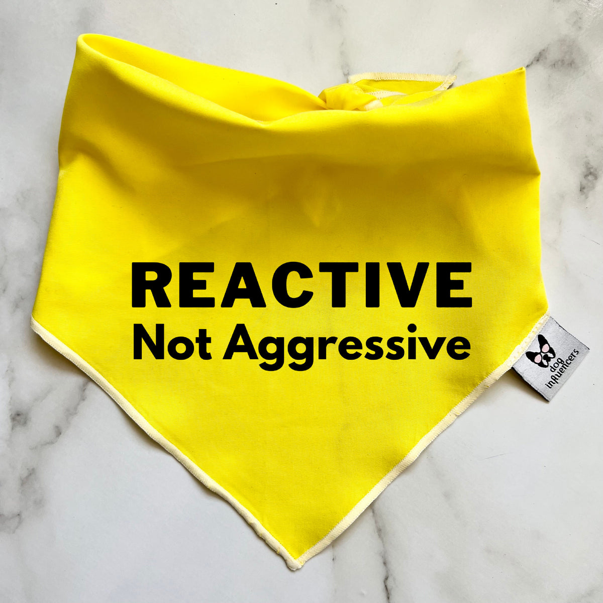 Warning Dog Bandana, Reactive Not Agressive
