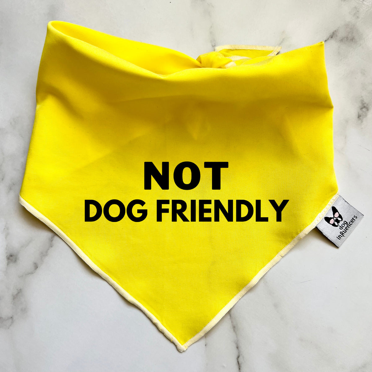 Warning Dog Bandana, NOT Dog Friendly