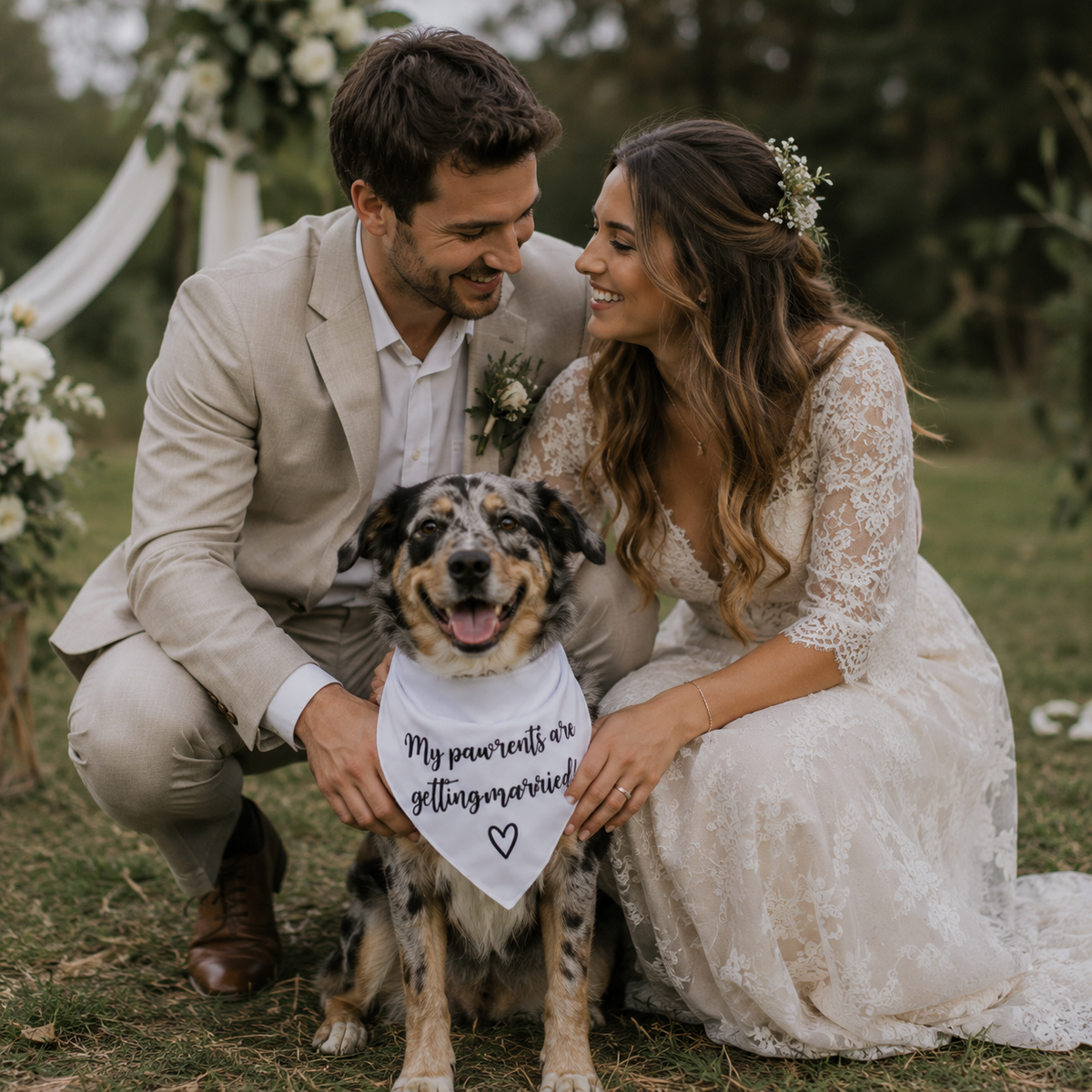 My Pawrents Are Getting Married Dog Bandana