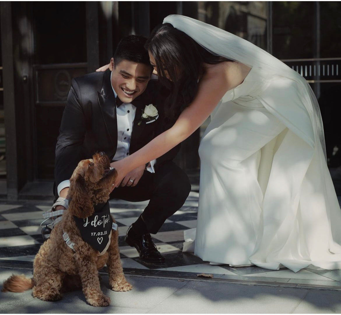 Personalised Wedding Dog Bandana - I do too - Customisable Date