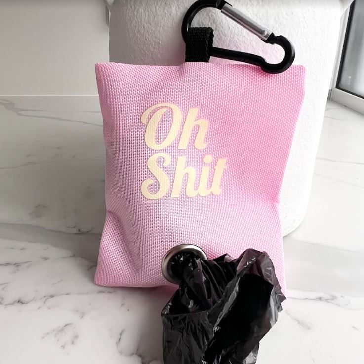 "Oh Shit" Poo Bag - Light Pink