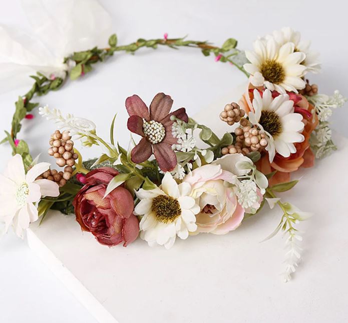 Wedding Dog Flower Collar, Photoshoot, 45-50cm, for Medium and Large Dogs