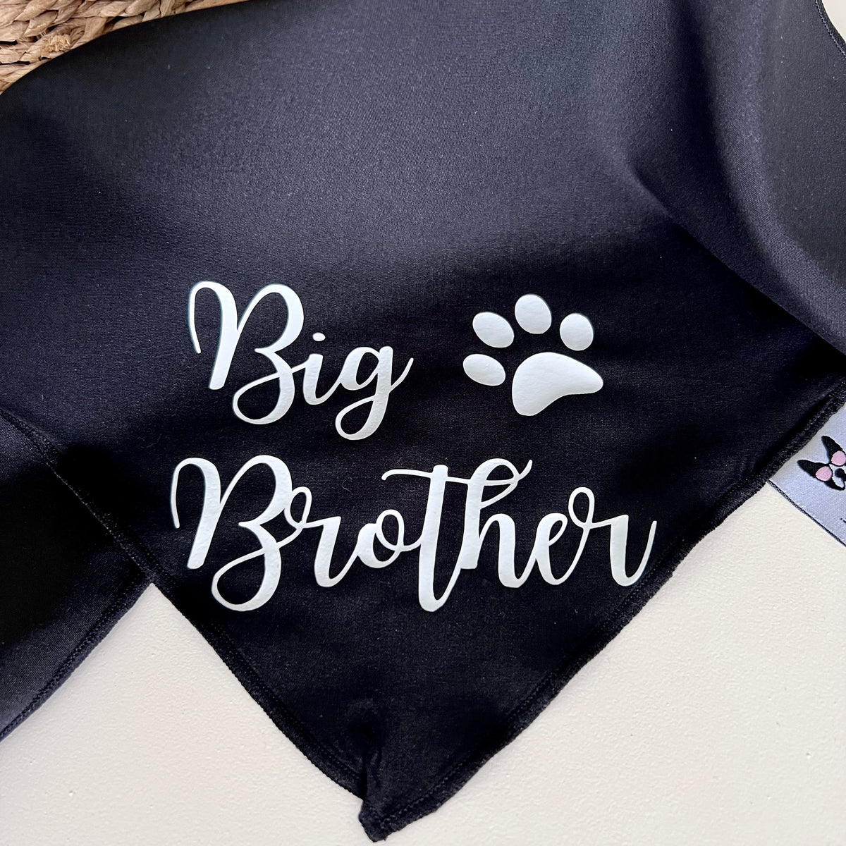 Dog Bandana - "Big Brother" with paw - Pregnancy or Birth Announcement