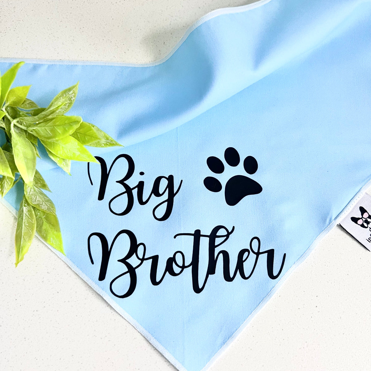 Dog Bandana - "Big Brother" with paw - Pregnancy or Birth Announcement