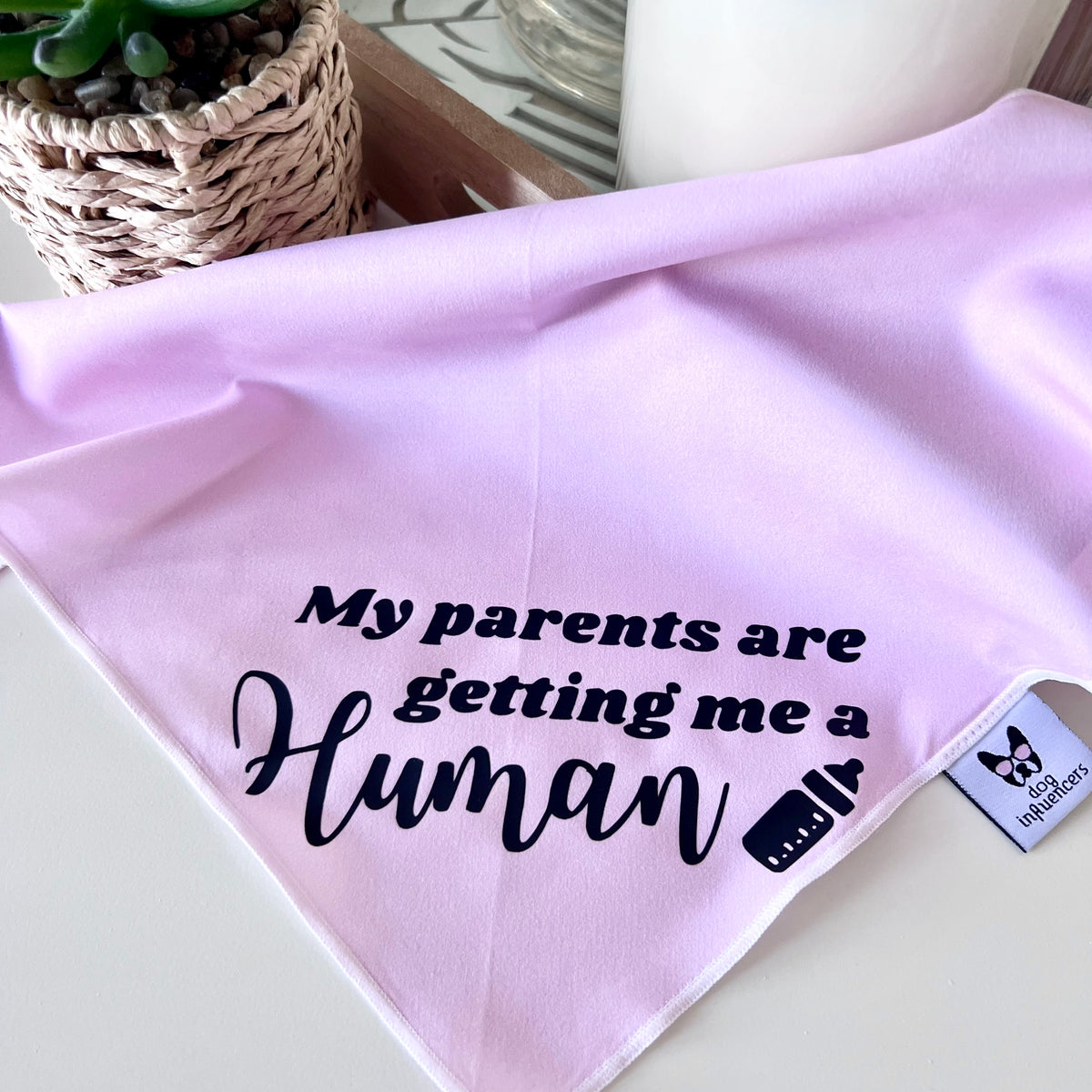 Pregnancy Announcement Dog Bandana - Customisable Due Date - My Parents are Getting me a Human