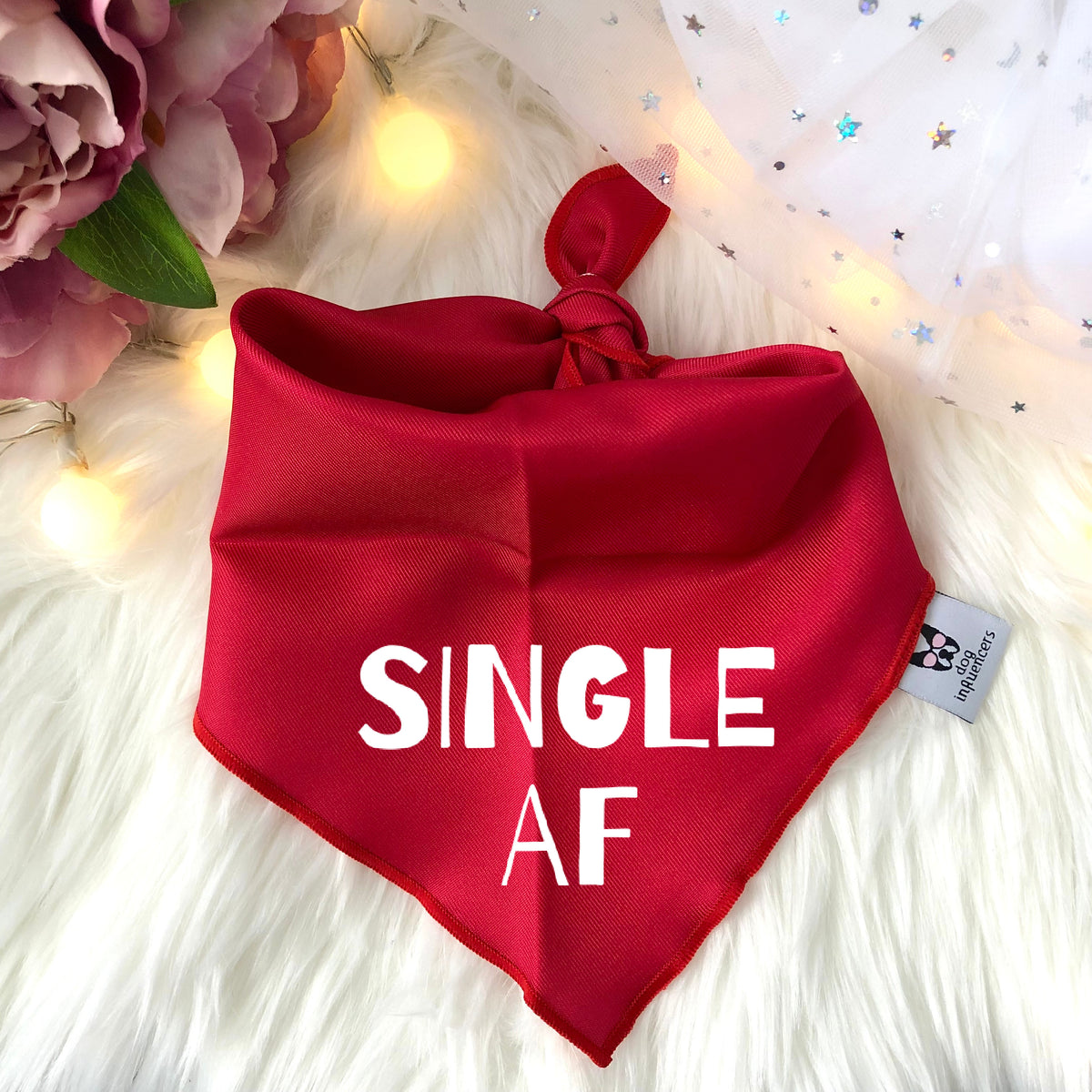 Valentine Dog Bandana - Single AF - Funny Bandana for Pet - Valentine Day