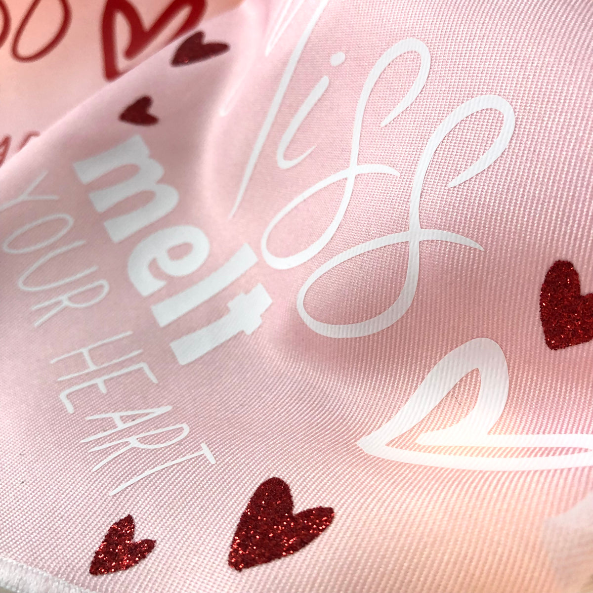 Valentine Dog Bandana, Miss Melt Your Heart, Dog Gift, Cute Bandana for Female Pet
