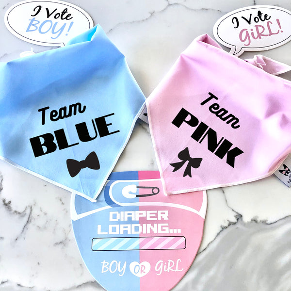 Gender Reveal Dog Bandana - Team Pink