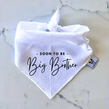 Soon to be big brother dog bandana pregnancy announcement