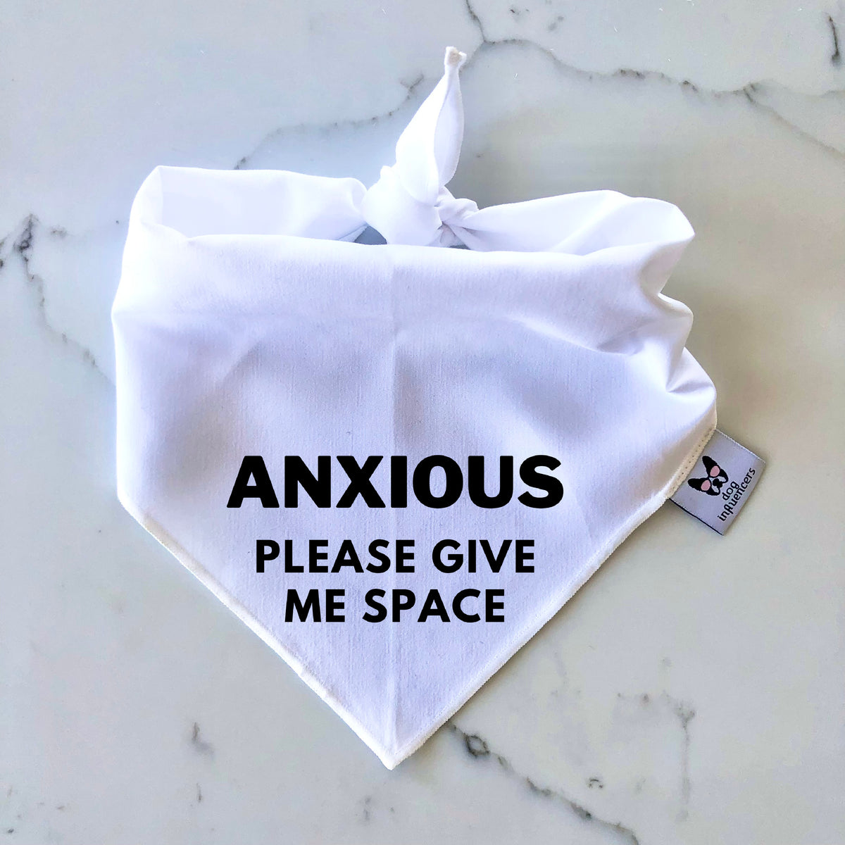 Warning Dog Bandana, Anxious Give Me Space, Nervous, Reactive Dogs