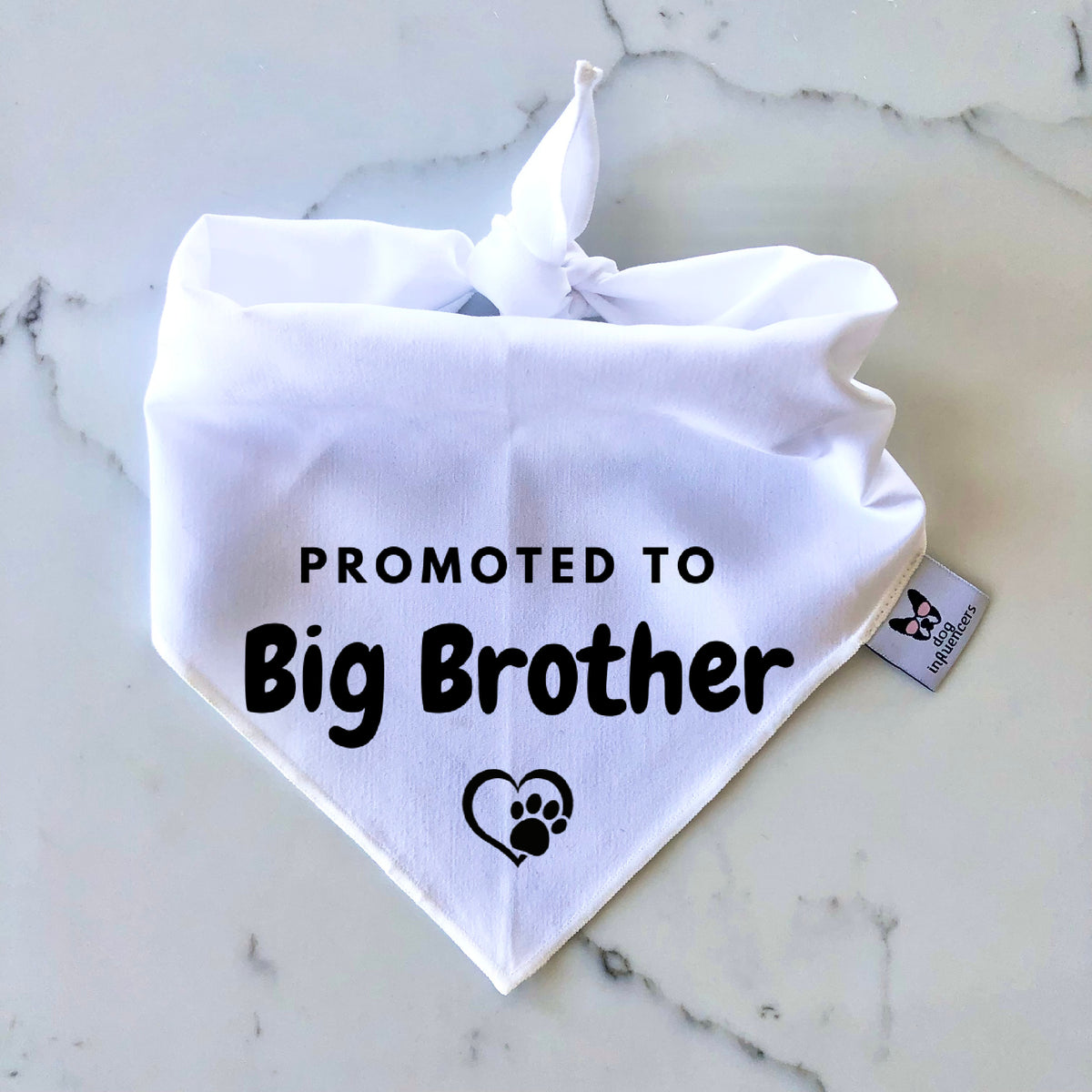 Pregnancy Announcement Dog Bandana - Customisable Due Date - Big Brother