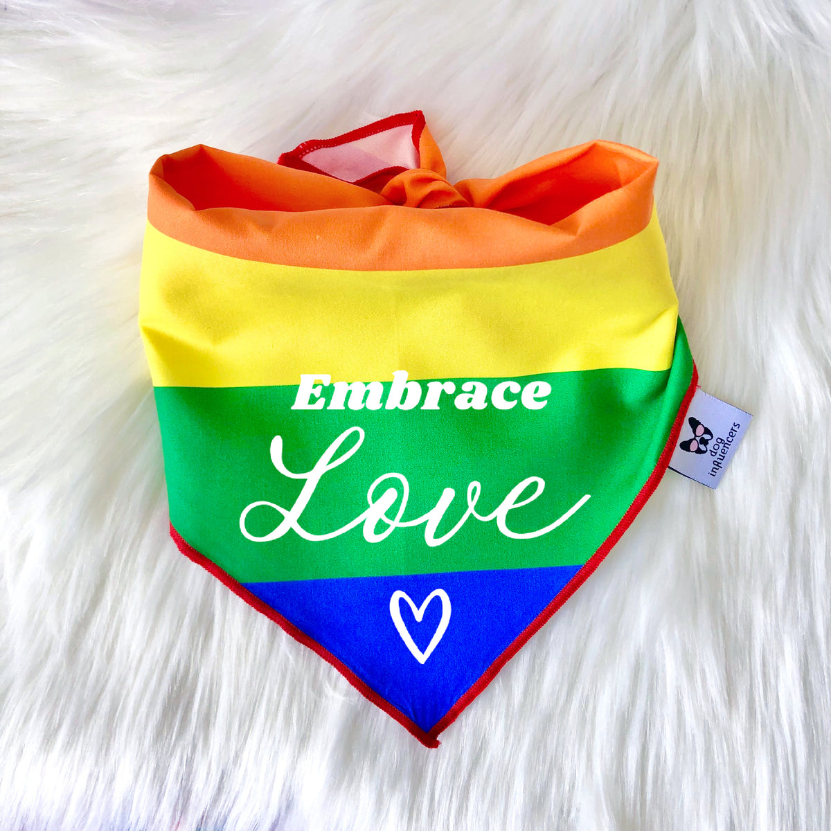 LGBTQ Pride Dog Bandana - Embrace Love