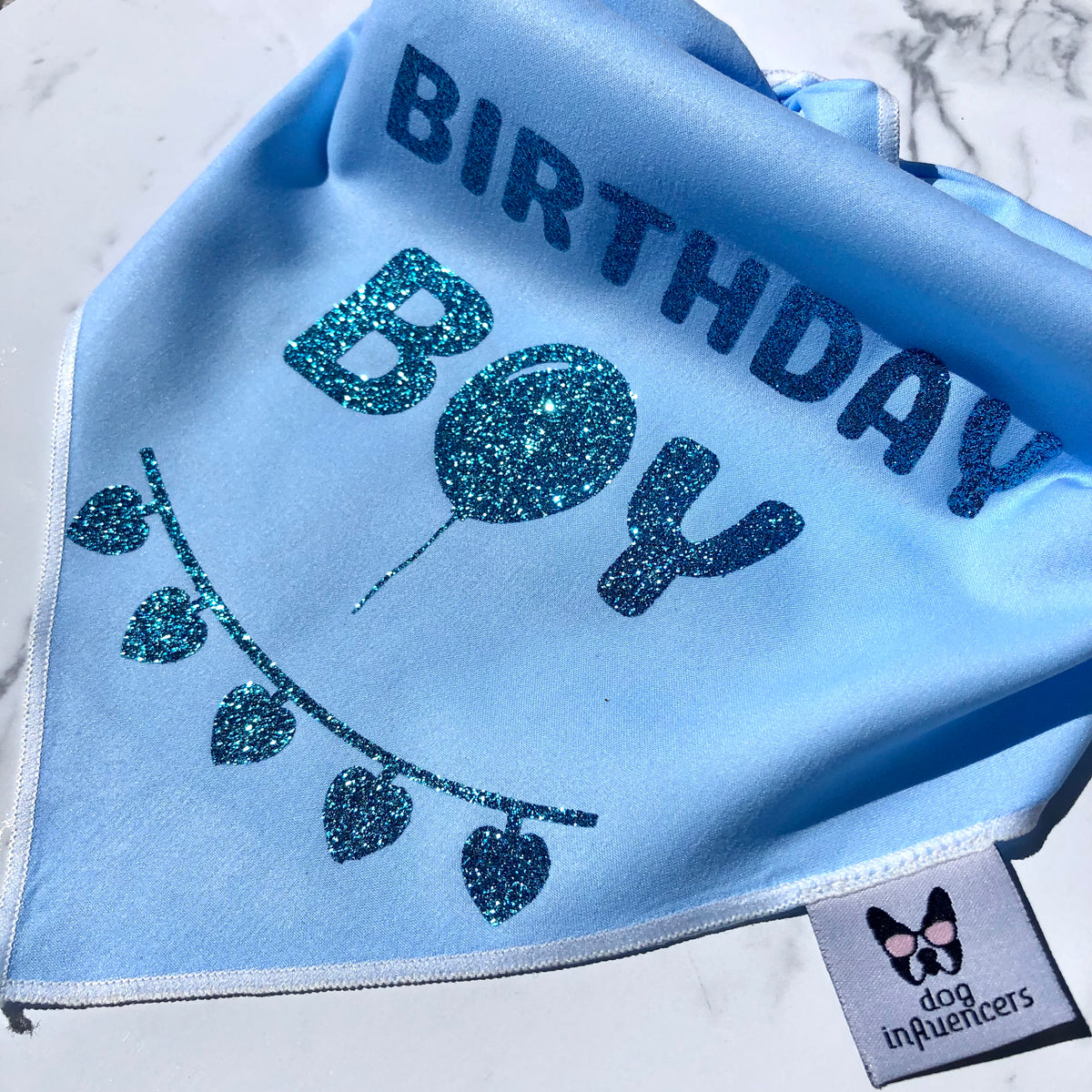 Birthday Dog Bandana, "Birthday Boy", Birthday Party Male Dog Bandana, Blue