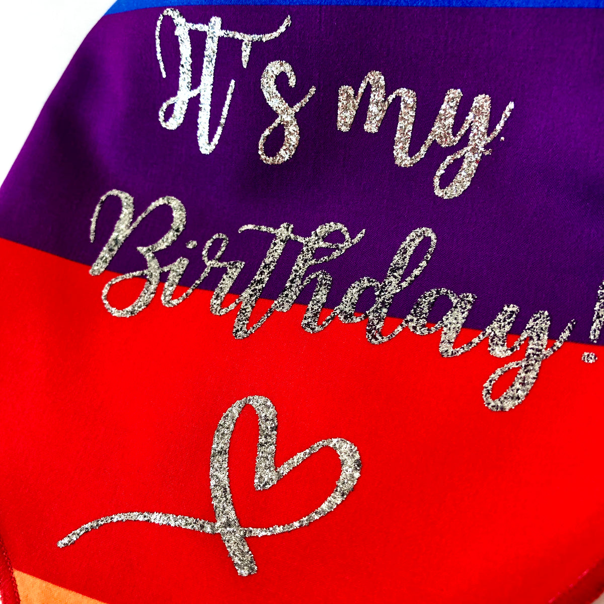 Birthday Dog Bandana, "It's My Birthday", Birthday Party Dog Bandana, Rainbow