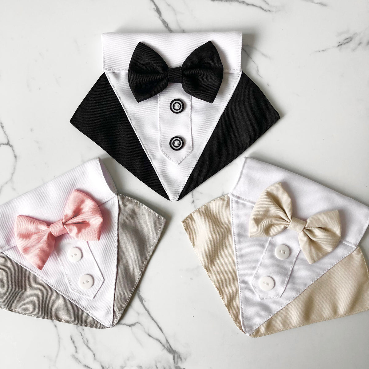 Dog Tuxedo Bandana  - Wedding, Formal Event & Special Occasion