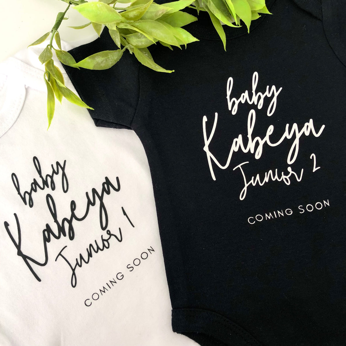 Pregnancy Announcement Baby Onesie - Custom Name and Due Date