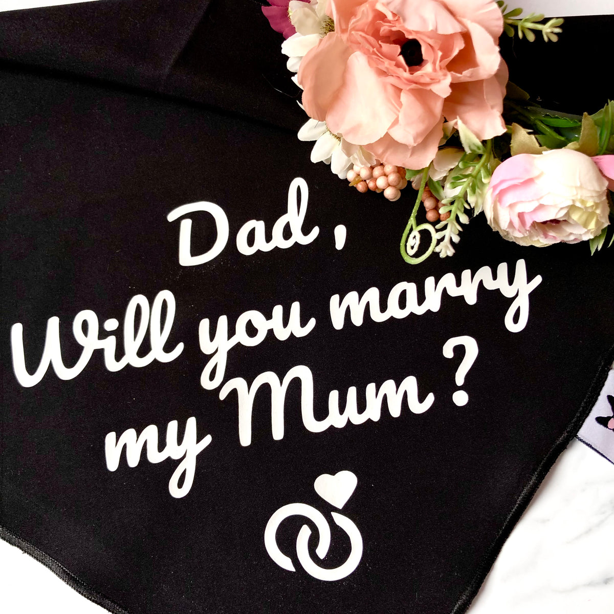 Proposal Dog Bandana - Dad Will You Marry My Mum