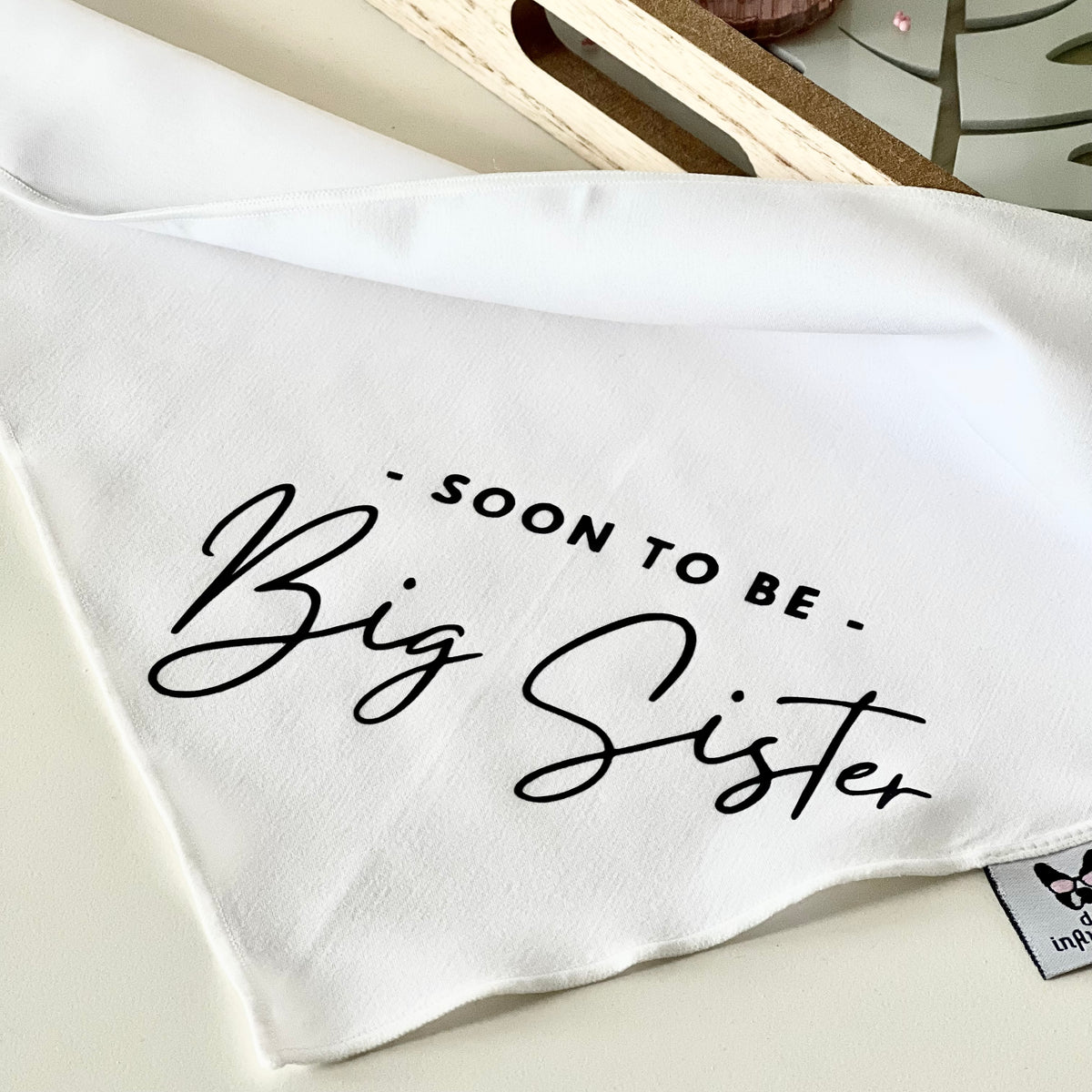 Dog Bandana - " Soon to be - Big Sister" - Pregnancy Announcement - Baby Reveal