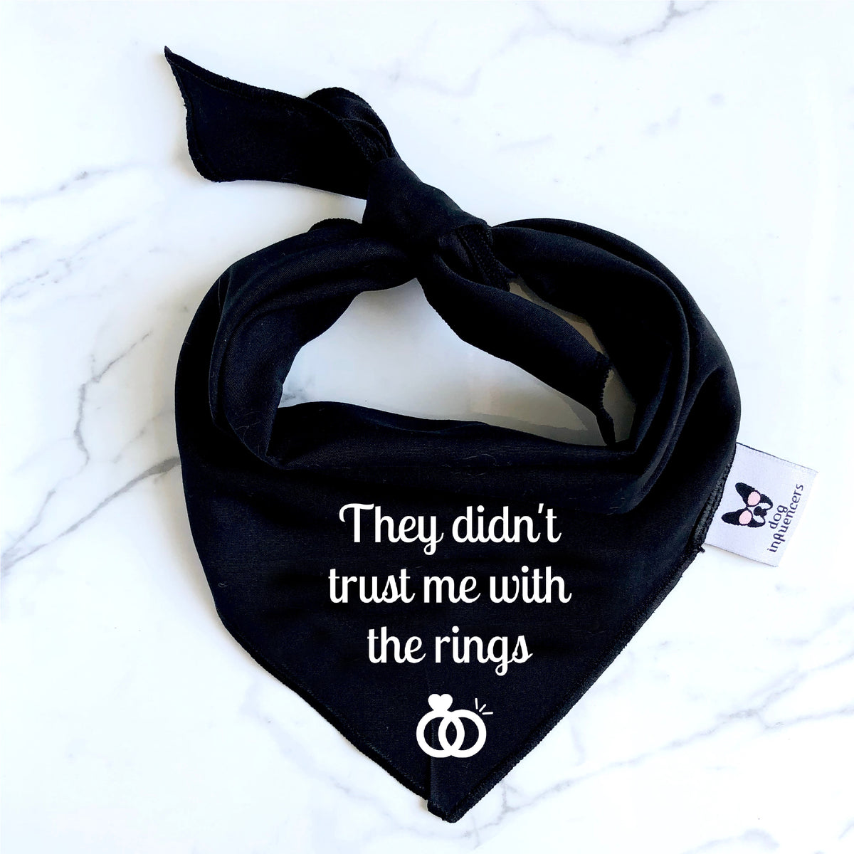 Wedding Dog Bandana, They didn't Trust me with the Rings, Dog Ring Bearer Outfit