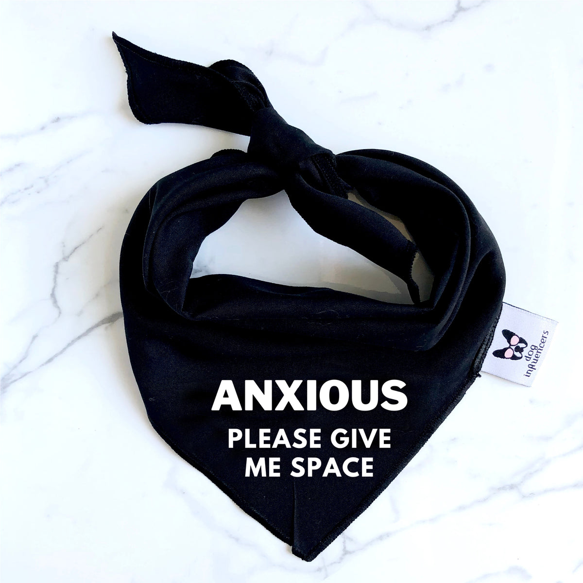 Warning Dog Bandana, Anxious Give Me Space, Nervous, Reactive Dogs