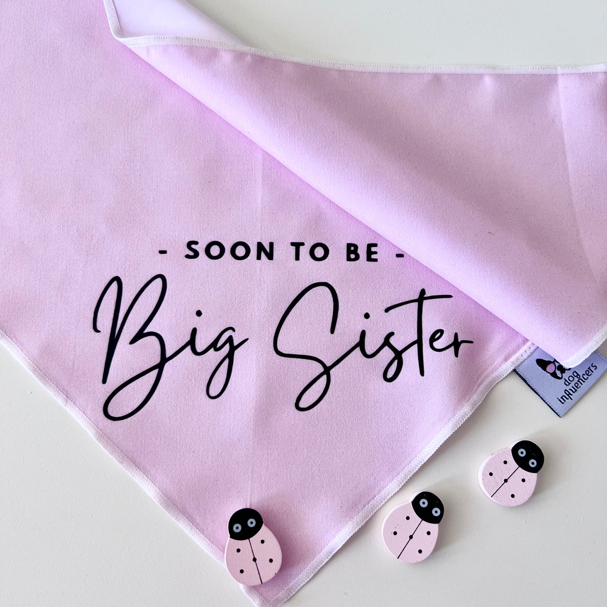 Dog Bandana - " Soon to be - Big Sister" - Pregnancy Announcement - Baby Reveal