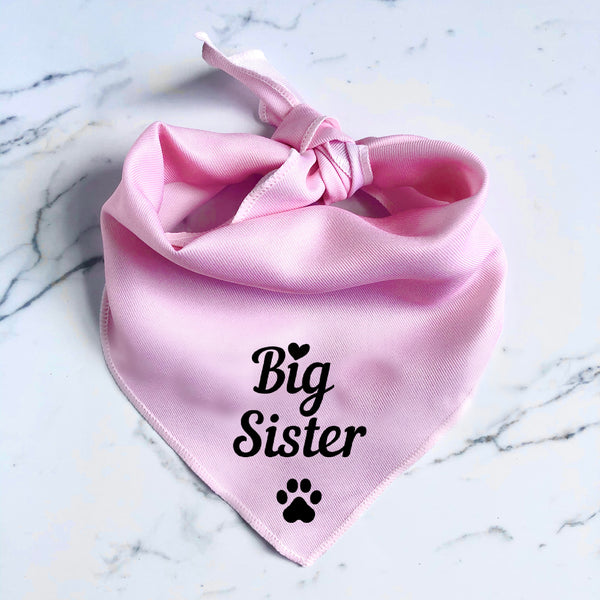 Dog Bandana - "Big Sister" - Pregnancy Announcement - Baby Shower gift