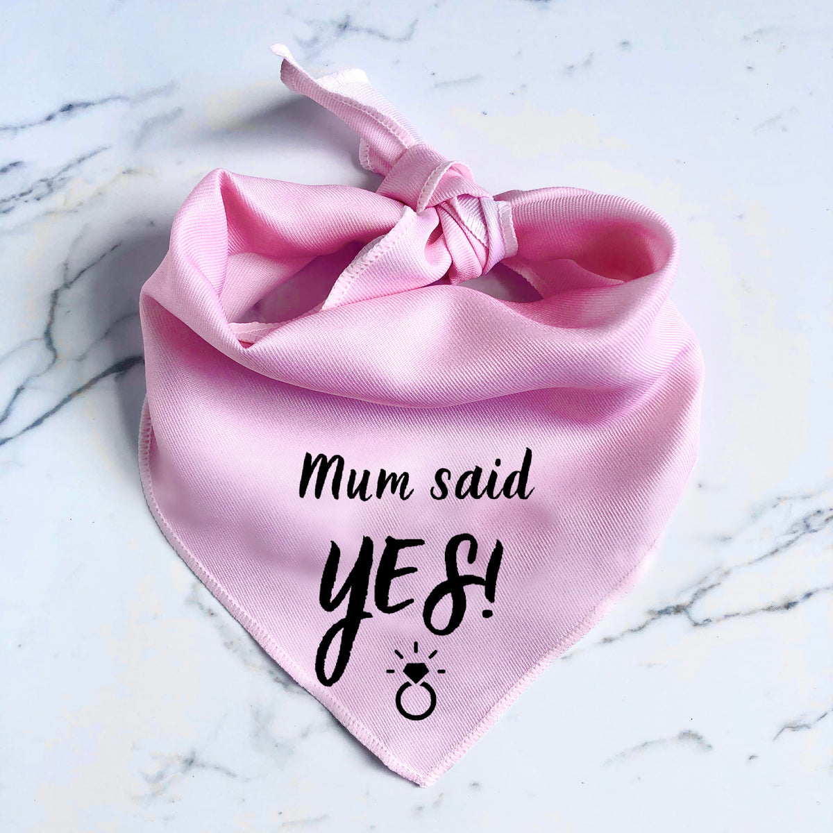 Dog Bandana - Engagement announcement - Mum Said Yes