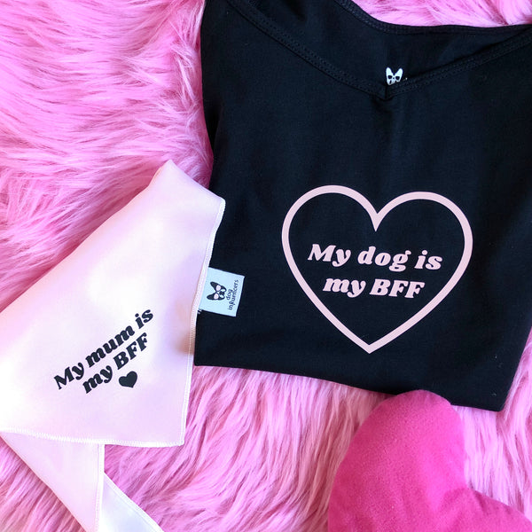 "My dog is my BFF" Black Cami - Dog Influencers