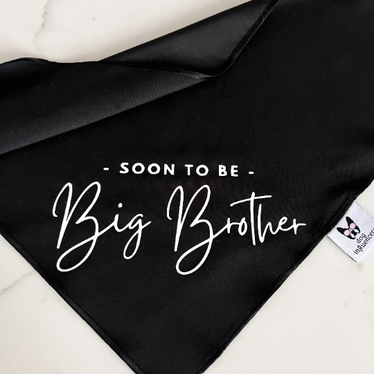 Dog Bandana - " Soon to be - Big Brother" - Pregnancy Announcement - Baby Reveal
