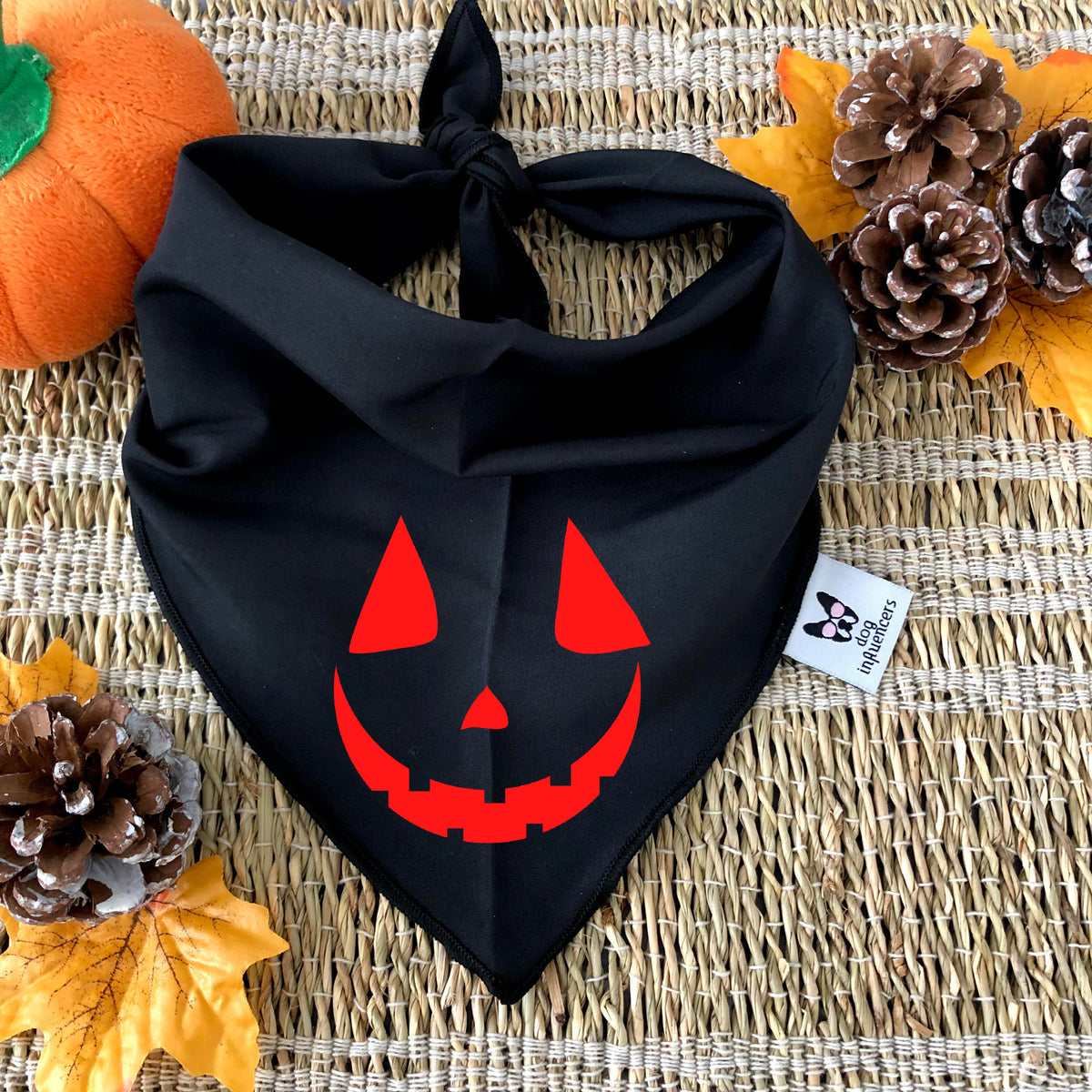 Halloween Dog Bandana - Halloween Smile - Red