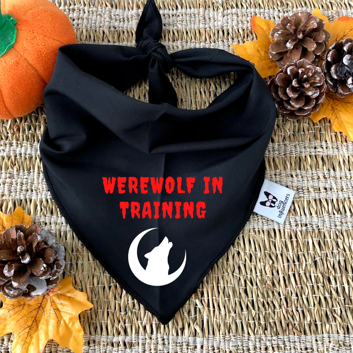 Halloween Dog Bandana - Warewolf in Training